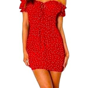 Women Floral Mini Dress Ruffle Short Sleeve Tie Front Bodycon Dress